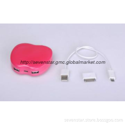 6800mAh portable charger of apple shape for iphone,samsung,etc.